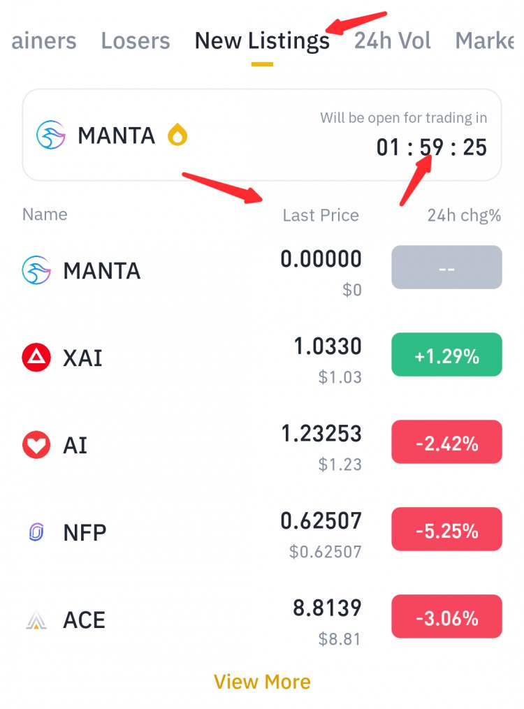 MANTA幣安倒數3000飆升