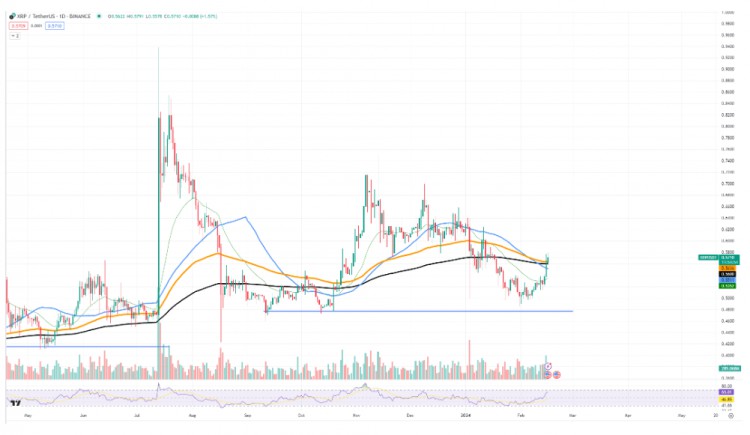 XRP價格挑戰2024年關鍵水平