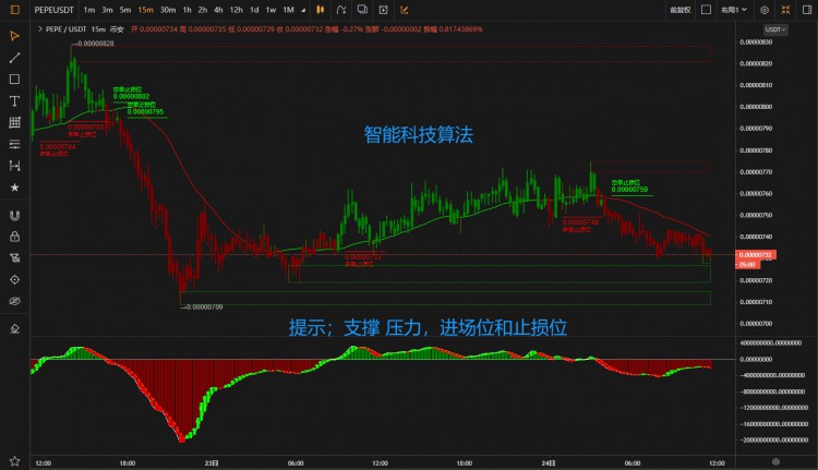 PEPE分時線通至花園頂部成功